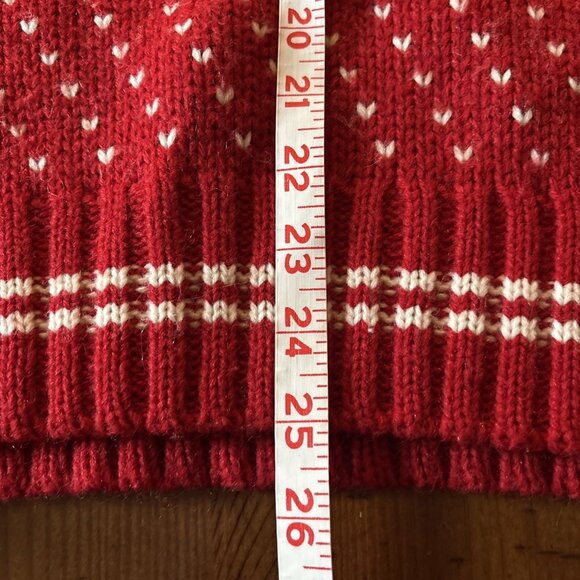 Vintage Bravo Red Fair Isle Christmas Sweater See Size Medium - Picture 6 of 6